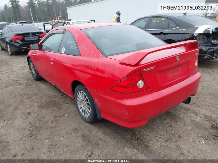 1HGEM21995L032293 2005 Honda Civic Ex