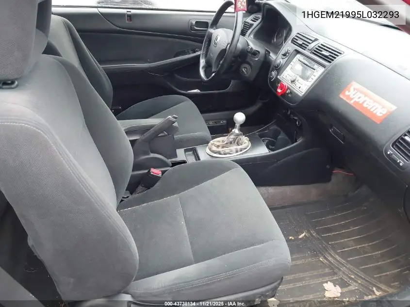 1HGEM21995L032293 2005 Honda Civic Ex