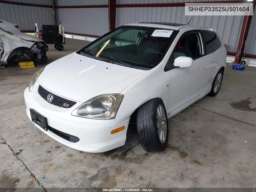 SHHEP33525U501604 2005 Honda Civic Si