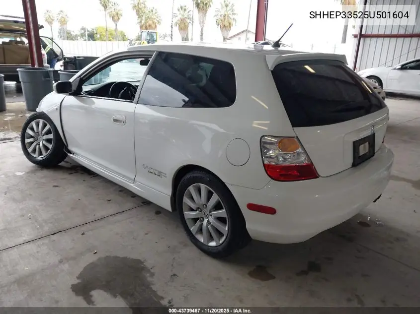 SHHEP33525U501604 2005 Honda Civic Si