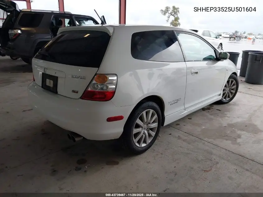 SHHEP33525U501604 2005 Honda Civic Si