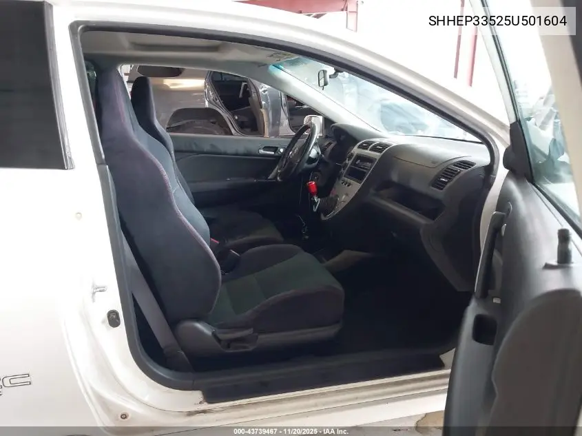 SHHEP33525U501604 2005 Honda Civic Si