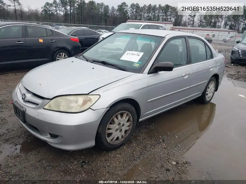 2HGES16535H523641 2005 Honda Civic Lx