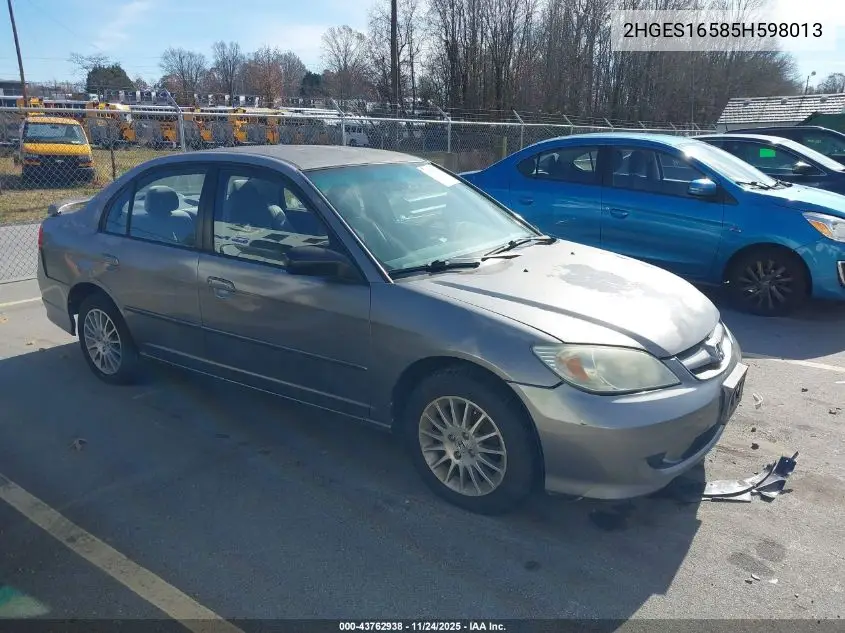 2HGES16585H598013 2005 Honda Civic Lx