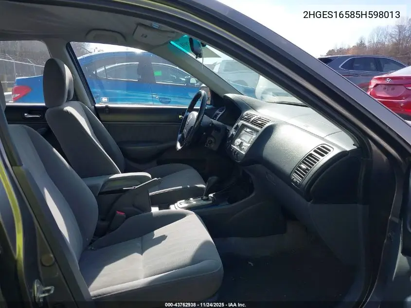 2HGES16585H598013 2005 Honda Civic Lx