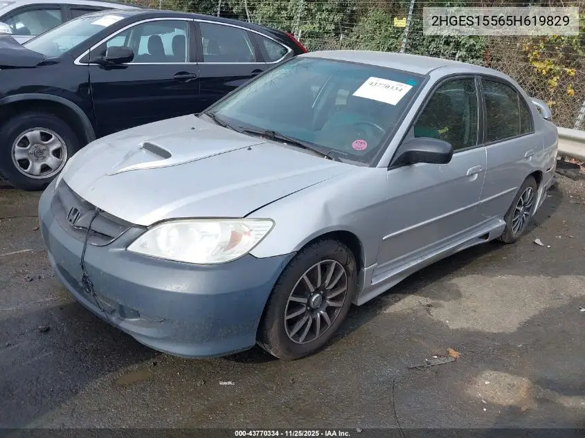 2HGES15565H619829 2005 Honda Civic Lx