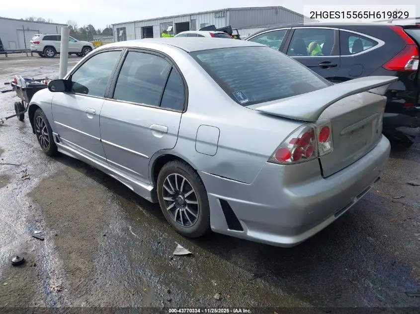 2HGES15565H619829 2005 Honda Civic Lx