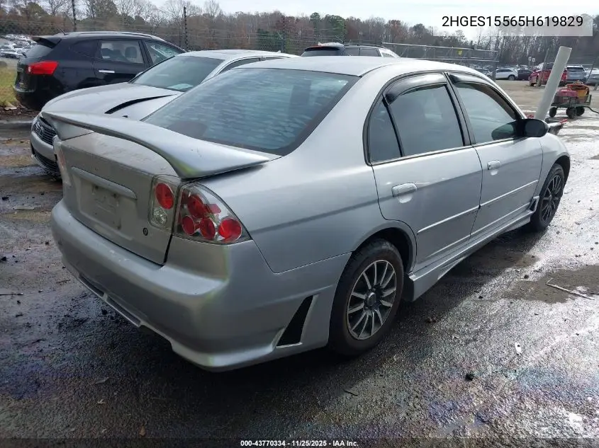 2HGES15565H619829 2005 Honda Civic Lx