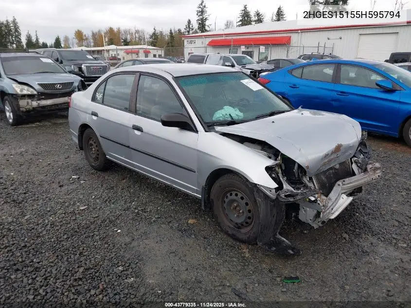 2HGES15155H595794 2005 Honda Civic Dx