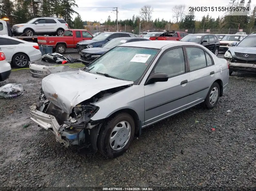 2HGES15155H595794 2005 Honda Civic Dx
