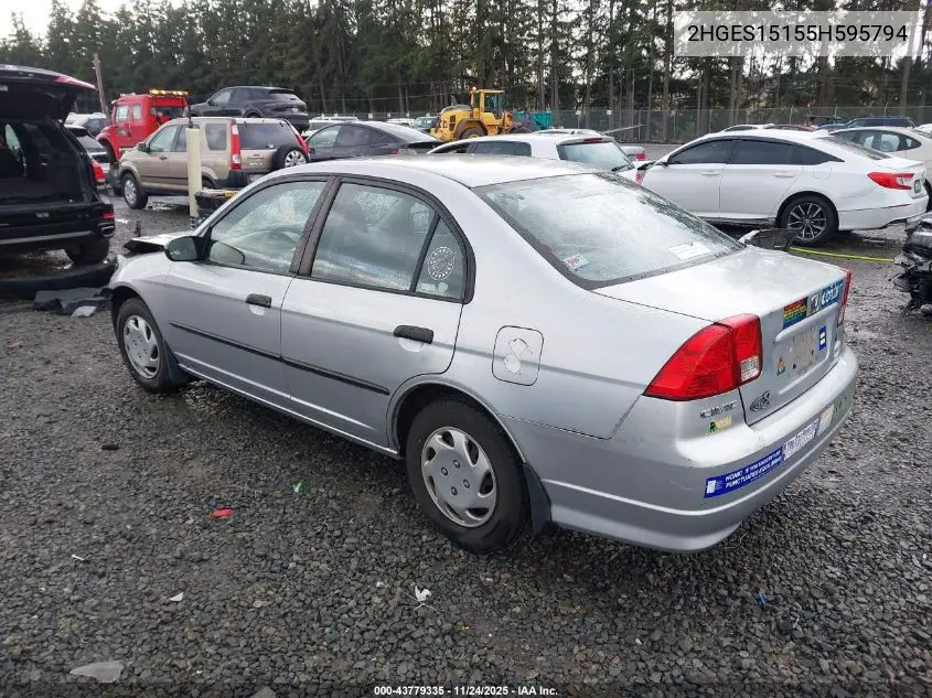 2HGES15155H595794 2005 Honda Civic Dx