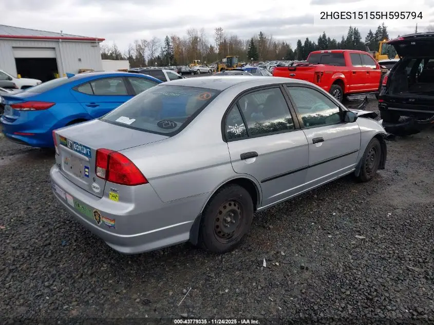2HGES15155H595794 2005 Honda Civic Dx