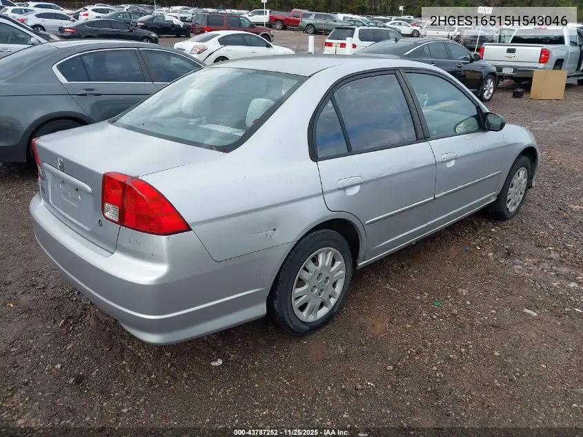 2HGES16515H543046 2005 Honda Civic Lx