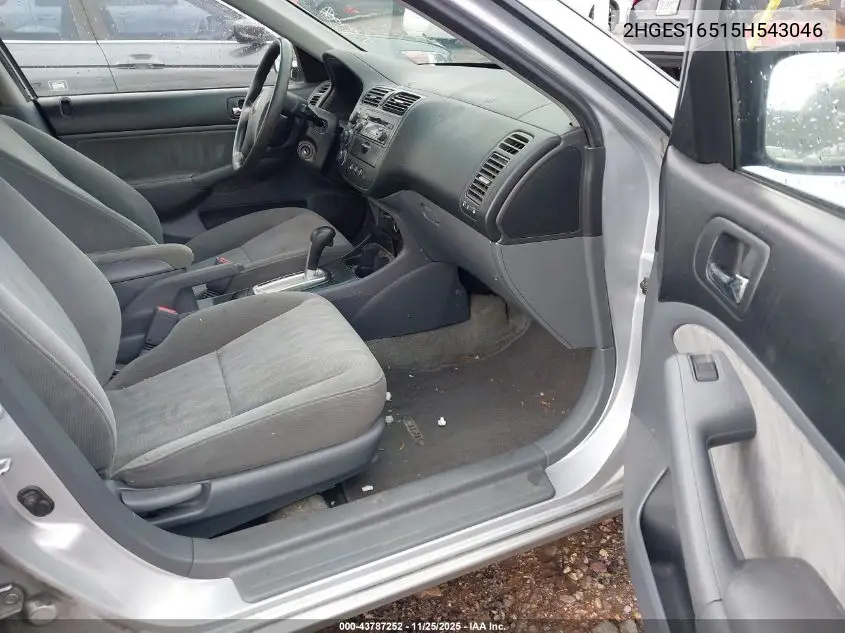 2HGES16515H543046 2005 Honda Civic Lx