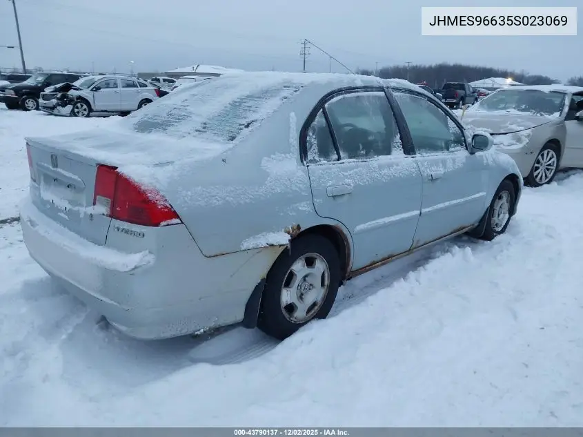 JHMES96635S023069 2005 Honda Civic Hybrid