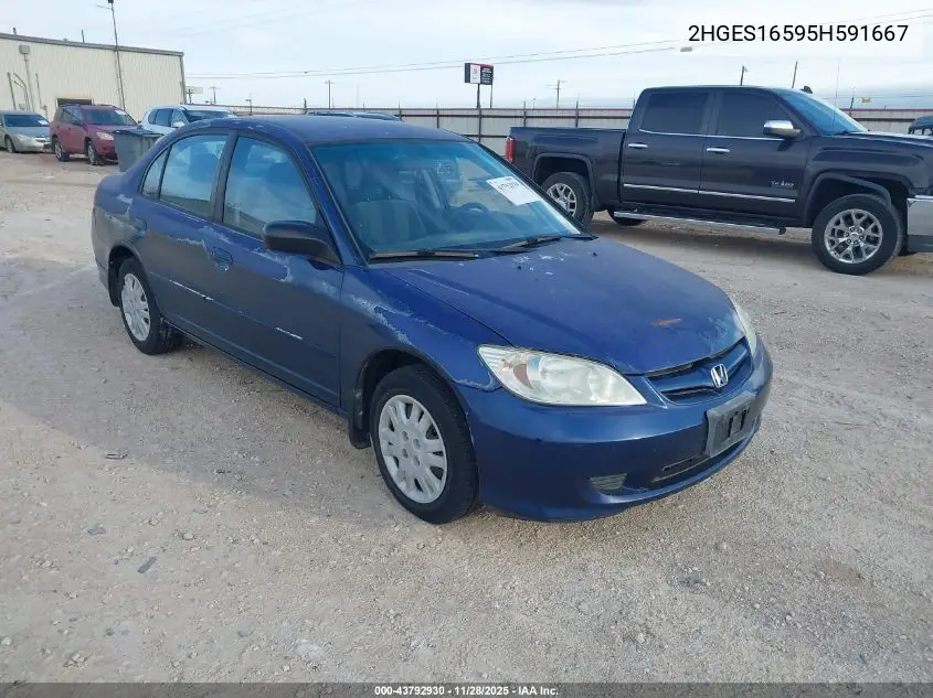 2HGES16595H591667 2005 Honda Civic Lx