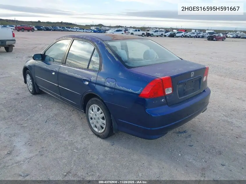 2HGES16595H591667 2005 Honda Civic Lx