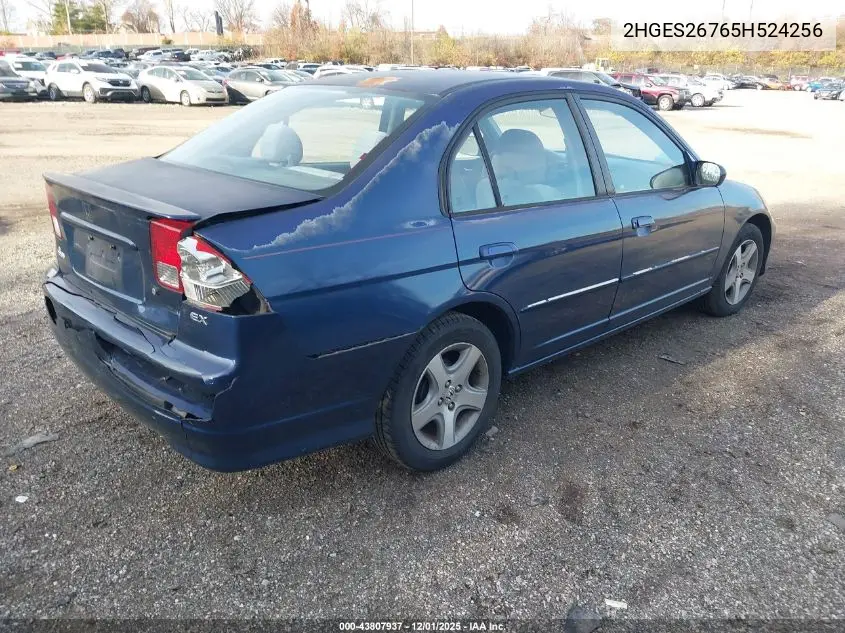 2HGES26765H524256 2005 Honda Civic Ex