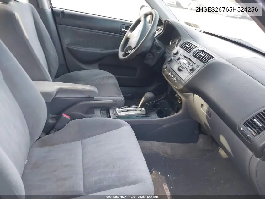 2HGES26765H524256 2005 Honda Civic Ex