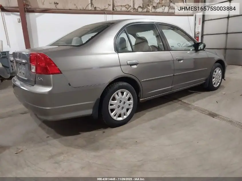 JHMES16575S003884 2005 Honda Civic Lx