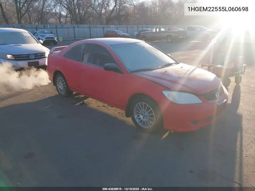 1HGEM22555L060698 2005 Honda Civic Lx