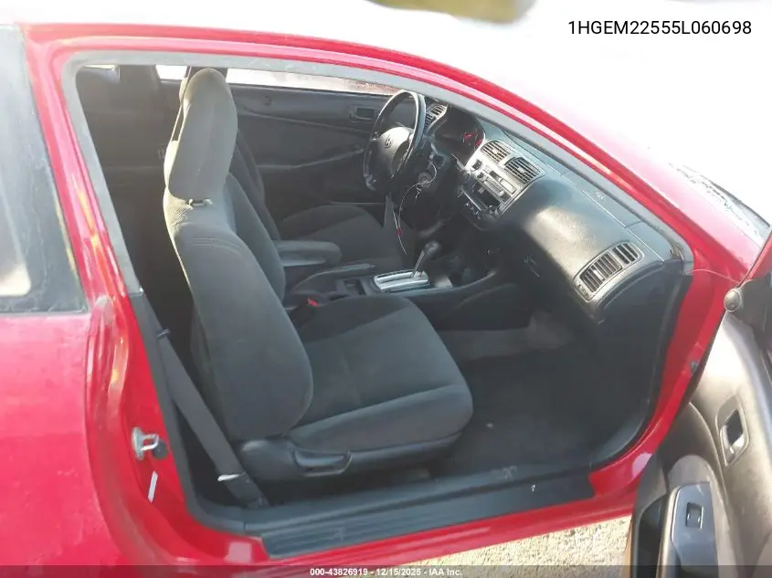 1HGEM22555L060698 2005 Honda Civic Lx