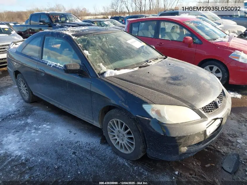 1HGEM22935L050092 2005 Honda Civic Ex
