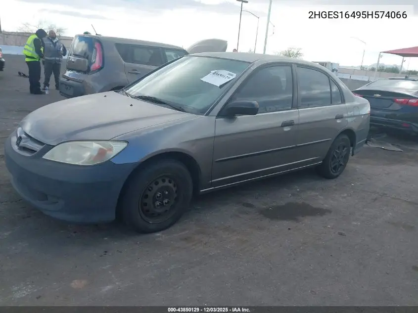 2HGES16495H574066 2005 Honda Civic Vp