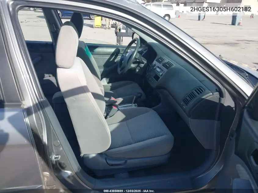 2HGES16305H602182 2005 Honda Civic Vp