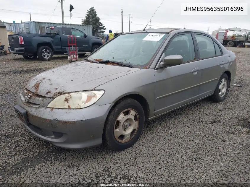 JHMES95635S016396 2005 Honda Civic Hybrid