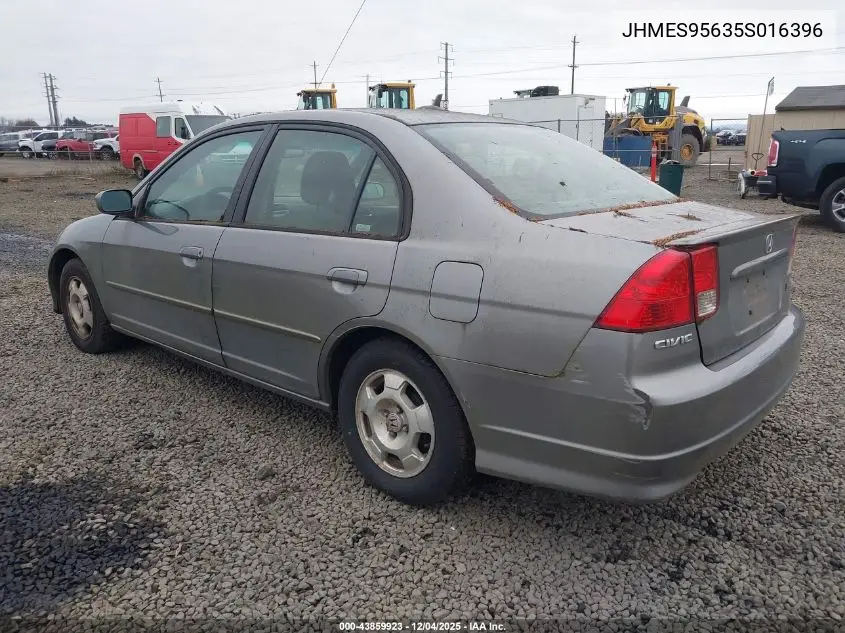 JHMES95635S016396 2005 Honda Civic Hybrid