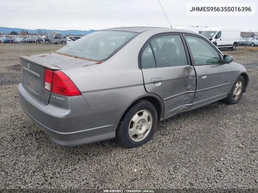 JHMES95635S016396 2005 Honda Civic Hybrid