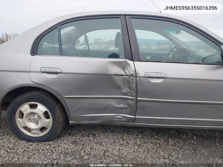 JHMES95635S016396 2005 Honda Civic Hybrid