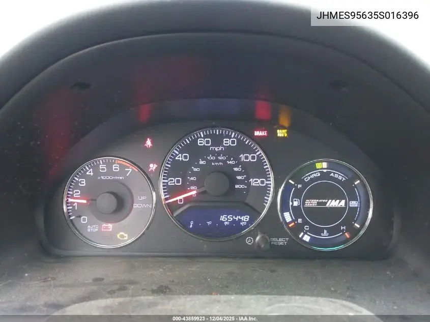 JHMES95635S016396 2005 Honda Civic Hybrid