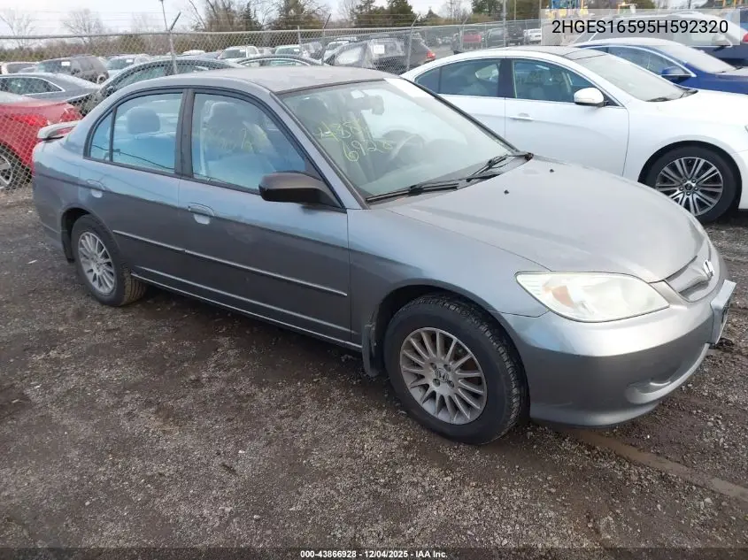 2HGES16595H592320 2005 Honda Civic Lx