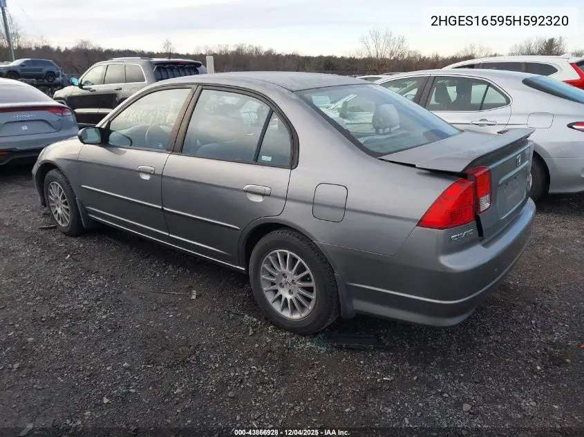 2HGES16595H592320 2005 Honda Civic Lx