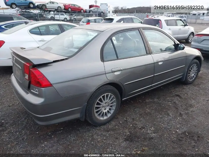 2HGES16595H592320 2005 Honda Civic Lx