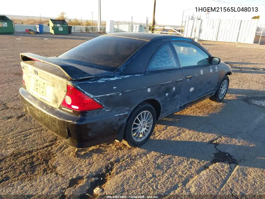 1HGEM21565L048013 2005 Honda Civic Lx
