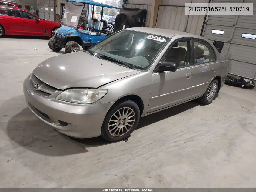 2HGES16575H570719 2005 Honda Civic Lx