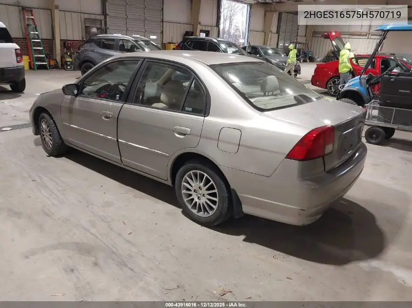 2HGES16575H570719 2005 Honda Civic Lx