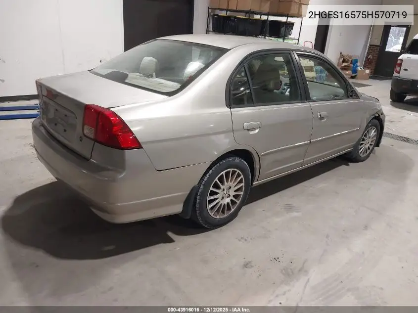2HGES16575H570719 2005 Honda Civic Lx