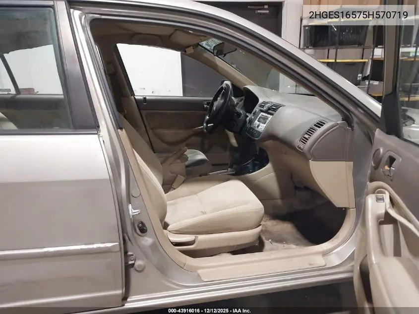 2HGES16575H570719 2005 Honda Civic Lx