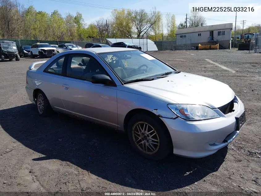 1HGEM22525L033216 2005 Honda Civic Lx