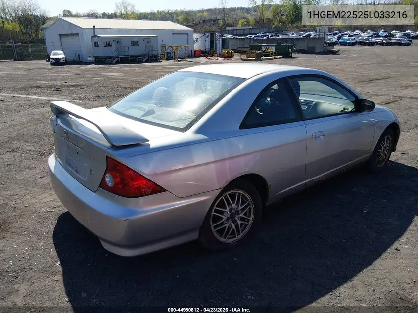 1HGEM22525L033216 2005 Honda Civic Lx