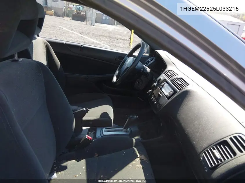 1HGEM22525L033216 2005 Honda Civic Lx