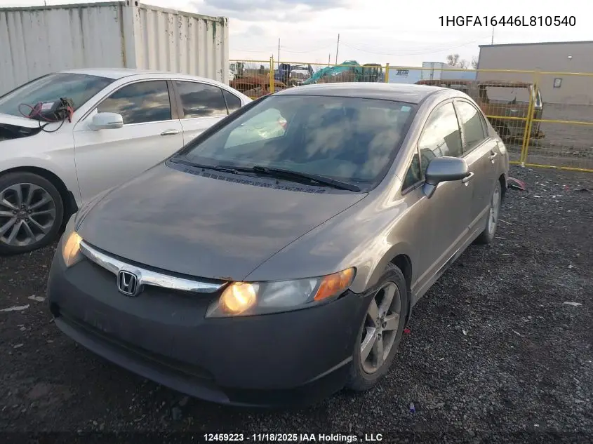 1HGFA16446L810540 2006 Honda Civic Lx
