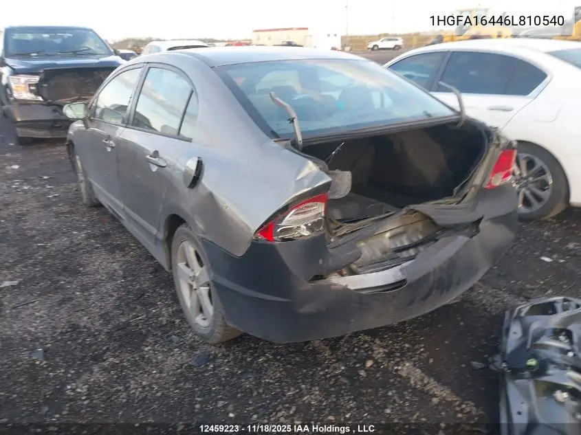 1HGFA16446L810540 2006 Honda Civic Lx