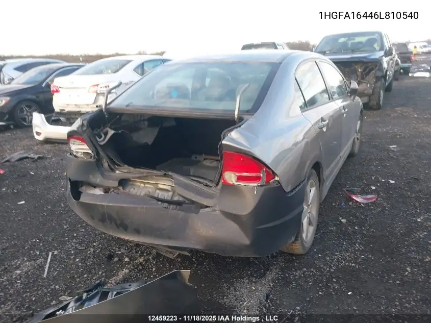1HGFA16446L810540 2006 Honda Civic Lx