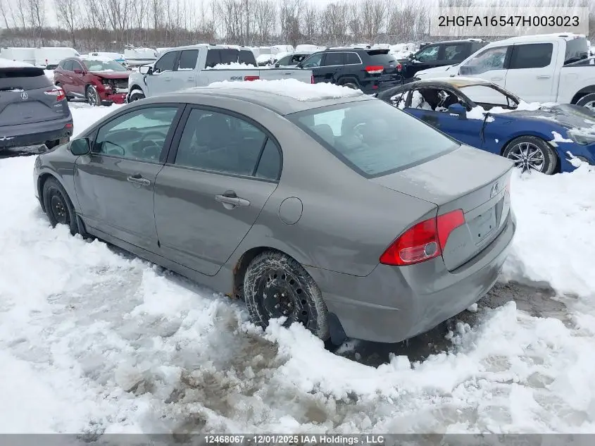 2HGFA16547H003023 2006 Honda Civic