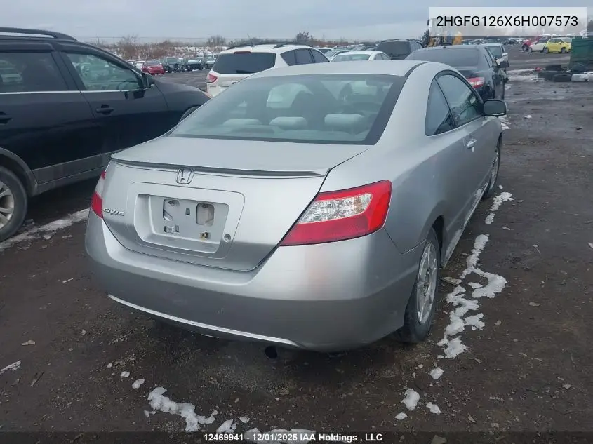2HGFG126X6H007573 2006 Honda Civic Lx